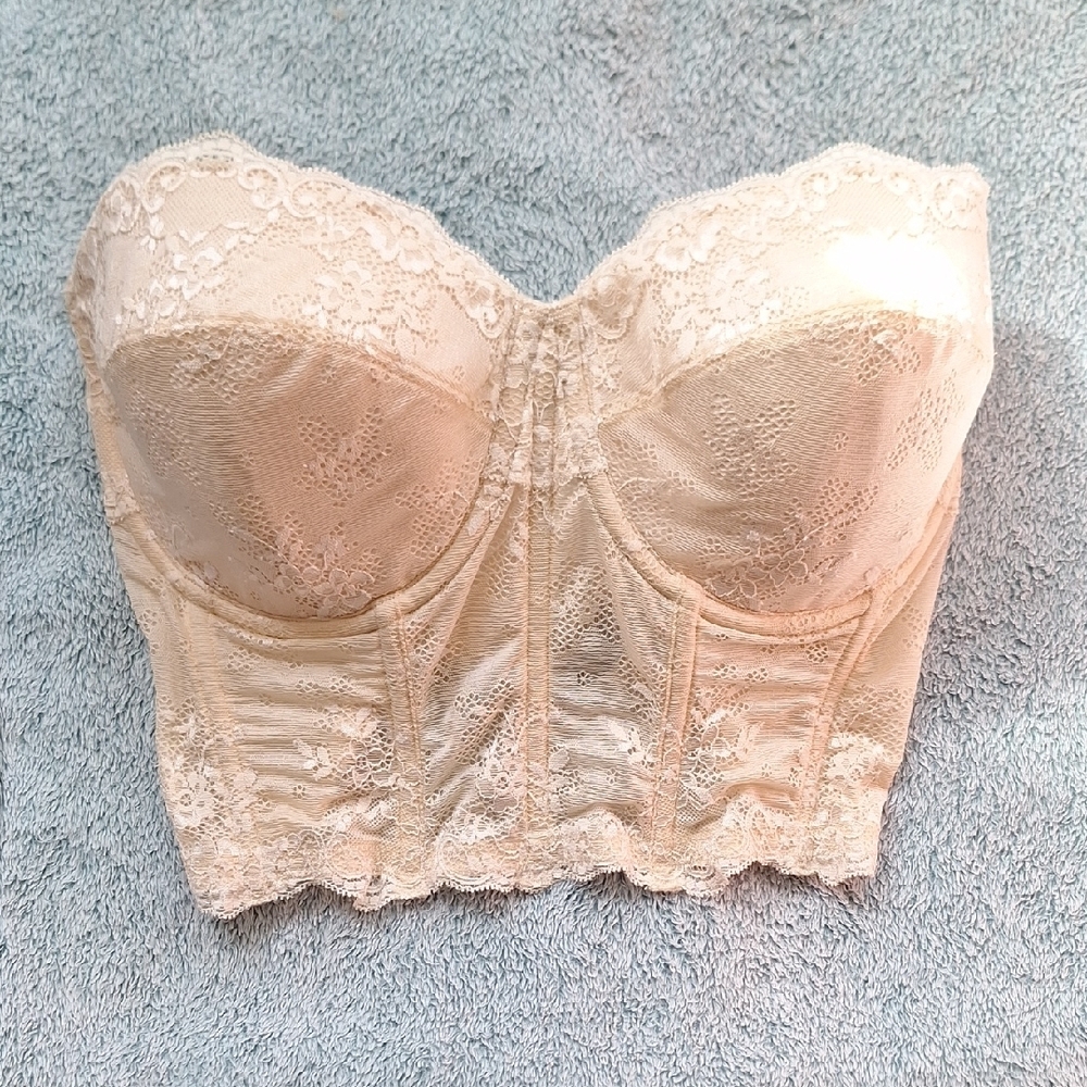 Dominique Lace Strapless Low Back Bra | 34F